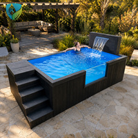 Piscina de Fibra de Vidrio para Jardín, Personalizable, con Ventana, para Exteriores, Fabricante de Piscinas Elevadas