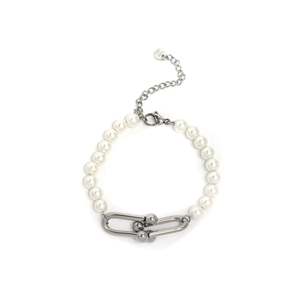 Fashion <b>String</b> <b>Bracelet</b> 316L Stainless Steel PVD Gold Plating Sustainable Resistant Pearl Bead Design - Product Image 1