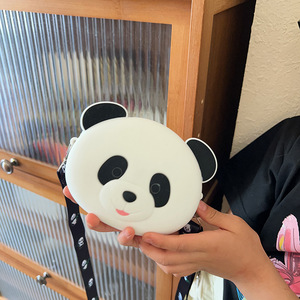Cute Kids Mini <strong>Panda</strong> Silicone Waterproof Coin Purse Make up Food Storage <strong>Bag</strong> Children Cartoon Crossbody Shoulder <strong>Bag</strong> - Product Image 3
