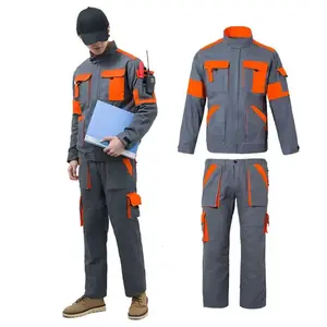 저렴한 현대 안전 건설 작업 바지 유니폼 세트 노동 노동 남성 작업복