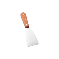 Pas cher prix 201 matériel métal plaque chauffante grattoir spatules Pizza Triangle pelle outils de cuisson inoxydable gril spatule