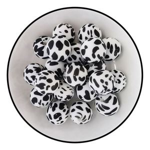 Cuentas de silicona impresas personalizadas de 15mm, <span class=keywords><strong>mordedor</strong></span> de silicona con estampado de leopardo, cuentas de silicona masticables para bolígrafo DIY, juguete para la dentición del bebé - Product Image 4