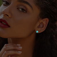 Boucles d'oreilles clous lumineuses en argent sterling 925, tortue de mer, pour femme, animal marin, brillent dans le noir, bijou mignon pour fille, cadeau BSE947