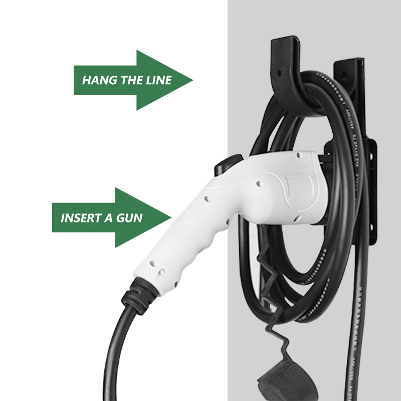 Держатель зарядного устройства Ev Charger Socket Fixed Bracket без замка тип 2 Национальный стандарт Европейский стандарт Крюк для зарядных станций для электромобилей