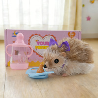 Muñeco Reborn de Silicona, Erizo de 12.5cm, Mini Figura de Animal Adorable, Accesorios para Casa de Muñecas, Juguete Coleccionable para Niños