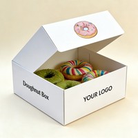 Emballage alimentaire biodégradable en papier pour pâtisserie, emballage pour beignets, livraison de nourriture rapide, boîte à beignets mochi, matériau recyclable, emballage alimentaire