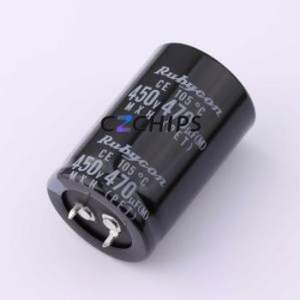 ตัวเก็บประจุแบบอิเล็กโทรไลต์อะลูมิเนียมแบบ Snap-in รุ่น 450MXH470MEFCSN30X45 ชนิด Through hole (THT) ขนาด D30xL45 มม. 470uF 20% 450V ขา 10 มม. - Product Image 1