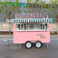 Chariot de vente ambulante Wecare pour glaces et café avec congélateur, petit camion de restauration rapide, remorque traiteur sur roues