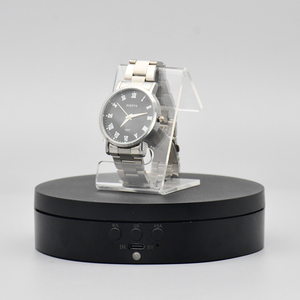 Plateau tournant électrique <span class=keywords><strong>rose</strong></span> de 138 mm, plateau tournant motorisé à 360° pour la photographie, support de présentation rotatif pour la présentation de bijoux et de produits - Product Image 6