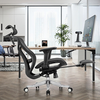 Foshan Mobilier de bureau moderne de haute qualité Chaise de bureau en maille ergonomique réglable avec repose-pieds Chaise d'ordinateur pour la maison