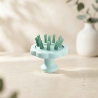 Nouvel Arrivage Vente en Gros Peigne à coussin d'air en silicone et jade naturel à 10 dents, Masseur capillaire, Applicateur d'huile, Outil de croissance capillaire, Certifié CE