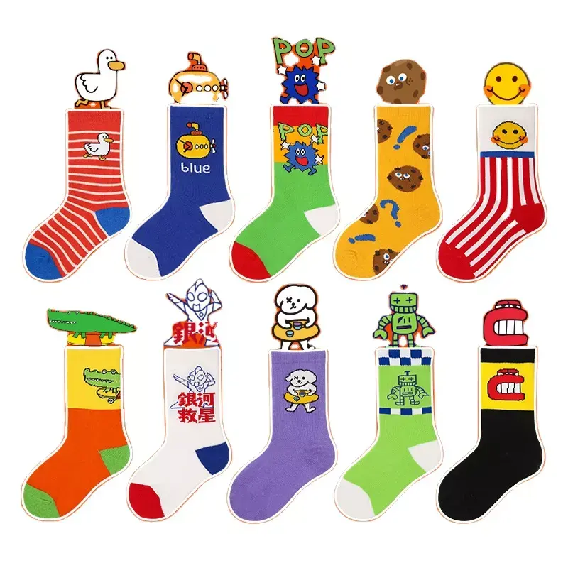 Children socks funny socks autumn winter new hip-hop animal illustration wind boys and girls