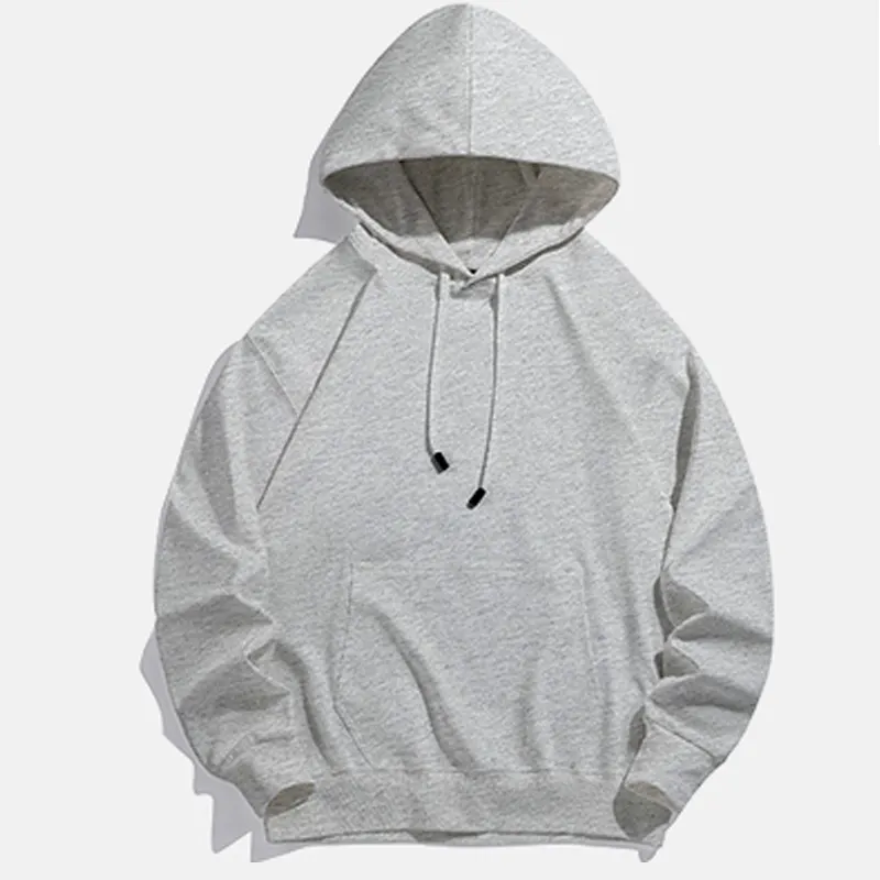 Sweatshirt Custom Unisex Zwaargewicht Effen Blanco Logo 100% Katoen Franse Badstof Streetwear Fleece Oversized Heren Bulk Zwarte Hoodie