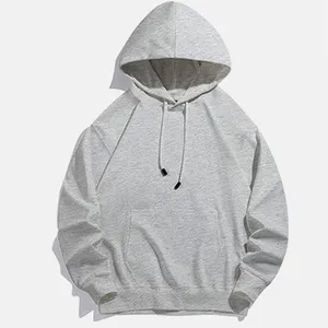 Sweatshirt Custom Unisex Heavyweight Plain Blank Logo 100% Baumwolle Französisch Terry Streetwear Fleece Übergroße Männer Bulk Black Hoodie