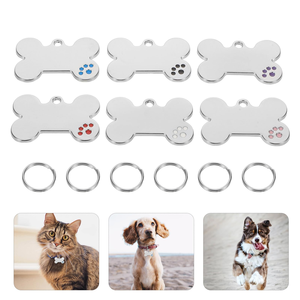Placa de Identificación Personalizada Creativa para Mascotas, Diseño Simple Antipérdida con Letras y Patrón Sólido, Joyería para Perros y Gatos, Colgante para Collar OEM - Product Image 5