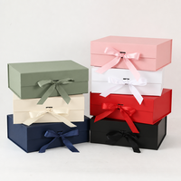 Boîte rigide magnétique en papier couché de qualité supérieure avec doublure en mousse et pelliculage mat pour accessoires de confection, emballage plat et écologique