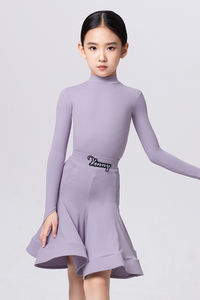 Robe de danse Vennystyle, robe de compétition de danse latine, robe pour filles et enfants, sur mesure haut de gamme, manches longues, <span class=keywords><strong>col</strong></span> haut - Product Image 3