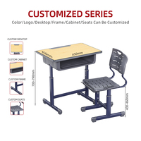 WMT65-DLPN04 Mobilier de classe pour l'apprentissage des enfants, bureaux et chaises réglables pour élèves et écoliers