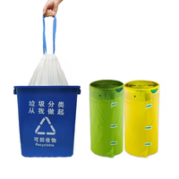 Exporteer Chinese nieuwe composteerbare groene vuilniszakken met vierkante bodem voor gebruik met meel en veevoer