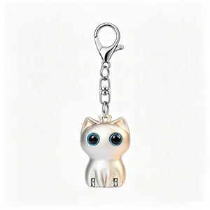 Coupe-ongles en métal en forme de chat mignon avec porte-clés, lavable à l'eau pour le toilettage quotidien des animaux de compagnie - Product Image 6