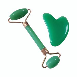 Meilleur vendeur, rouleau facial en résine de haute qualité pour le massage, lifting du visage, anti-âge, SPA facial, ensemble de rouleaux en jade Gua Sha - Product Image 2