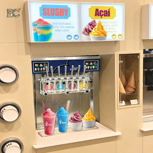 March Expo Hot 65L/H Soft <b>Ice</b> Cream <b>Machine</b> Commercial 7 Flavors Goshen Factory Price <b>Slush</b> Frozen Yogurt Maker with Gear Pump - Product Image 2
