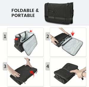 Sac à déjeuner isotherme tactique pliable 20L avec fermeture éclair, étanche et anti-fuite, durable pour hommes - Idéal pour les courses au supermarché et les sorties en parc - Product Image 6