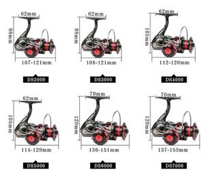 Carrete de Pesca Giratorio <span class=keywords><strong>DS</strong></span> 2000-7000 de Nuevo Diseño, Totalmente Metálico, con Perilla de Una Vía, Sin Espacios, para Pesca en Roca y Pesca en Mar - Product Image 4