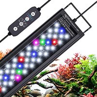 Lumière LED pour aquarium Seaoura SR-616Pro 14W pour aquarium de 18 à 24 pouces, 90 LED, spectre complet avec minuterie, marche/arrêt automatique
