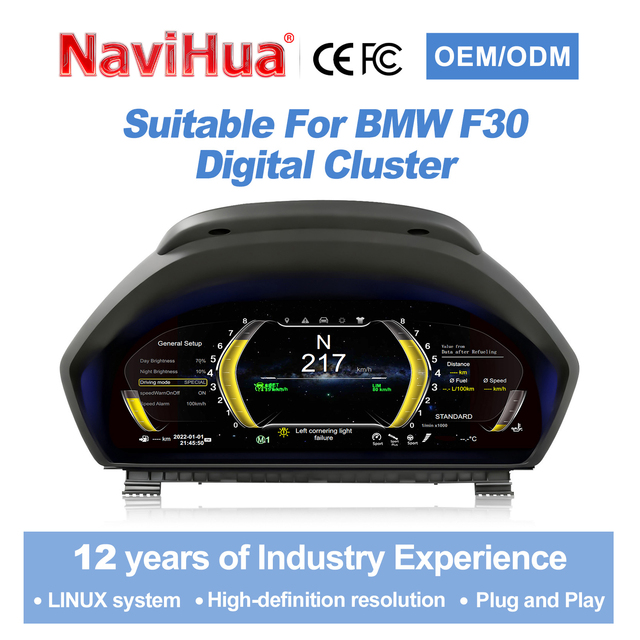 Navihua 12.3 Inch Speedometer Digital Cluster Car Dashboard Auto Instrument Cluster for BMW F30 F31 4 Series 2013-2016