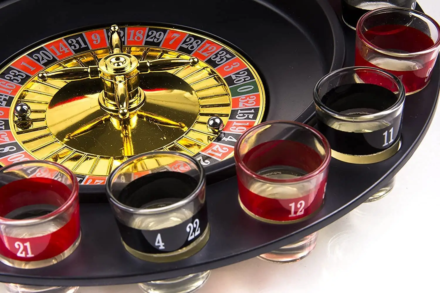 2022 Hot Sale 16 Glasses Shot Glass Roulette Drinking Game Set For Party Adults