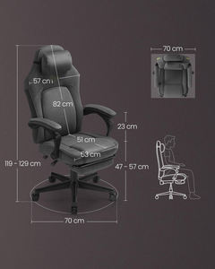 Chaises de bureau confortables à bas prix en provenance de Chine, en tissu gris, ergonomiques, petites, pour le personnel, le travail, les tâches informatiques - Product Image 2
