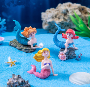 Mode chaude sirène résine artisanat Aquarium Micro océan animaux paysage dessin animé Figures bricolage PVC Figurine ornements - Product Image 2