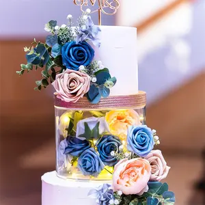 Décorations de fête d'événement Présentoir à dessert rond acrylique Présentoir à gâteau de mariage