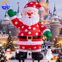 Père Noël gonflable géant personnalisé avec boîte cadeau, personnage gonflable de Noël avec cadeau, décoration pour événements de centre commercial et de fêtes