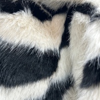 Manteau en fausse fourrure de renard pour femme, logo personnalisé, hiver, chaud, luxe, taille, couleur et tissu personnalisables, col rabattu, rayures