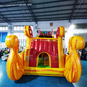 <b>Santa</b> <b>Sleigh</b> Inflatable Bounce House and Slide Combo Christmas Jumping Bouncy Castle For Outdoor Party - Product Image 3