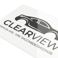Étiquettes transparentes amovibles résistantes aux UV et imperméables en PVC pour pare-brise de véhicule, informations pour concessionnaires automobiles et fabricants de voitures