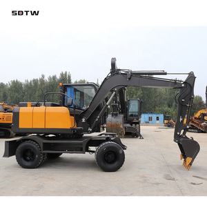 Gratis Verzending Fabriek Sdtw Ton Mini Wielen Graafmachine Te Koop 7 T <span class=keywords><strong>8T</strong></span> 9T 10T 7 Ton Hydraulische Graafmachine Op Wielen - Product Image 2