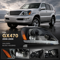 Phare de projecteur halogène pour Lexus GX470 UZJ120 2004-2009, ensemble de phares avant, LHD RHD, remplacement automatique du phare