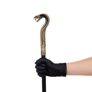 Bastone da Passeggio di Lusso Vintage in Metallo con Impugnatura a Serpente del Faraone Egiziano in Bronzo, Canna Staccabile per Passeggiate Quotidiane all'Aperto, Pronto per la Spedizione - Product Image 2