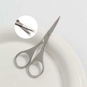 Chuyên nghiệp tốt thép không gỉ cong lưỡi kéo cho tóc cắt tỉa lông mày mũi tóc lông mi gốm xử lưỡi-công cụ làm đẹp - Product Image 2