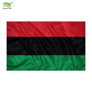 Promotion en gros d'usine : Drapeau national <span class=keywords><strong>pan</strong></span>-africain 3x5 en polyester, couleurs rouge, noir et vert - Product Image 3