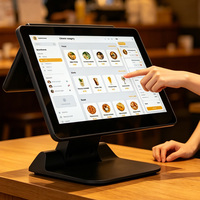 Terminal de point de vente à double moniteur pour la facturation en nuage-monté sur Windows/Linux/Android pour les magasins de détail
