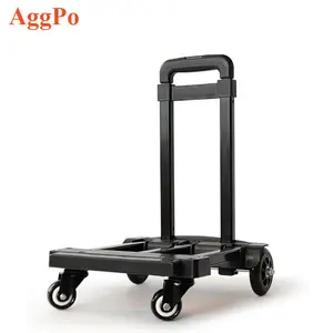 Vouwen Hand Truck Dolly Draagbare Dolly Voor Moving 125LB Trolley Dolly Met 4 Wielen Voor Bagage Reizen Bewegende Winkelen Kantoor