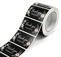 Étiquettes autocollantes en papier artistique imperméables avec logo personnalisé imprimé en couleur CMYK pour les fêtes, Noël, les cadeaux et l'emballage