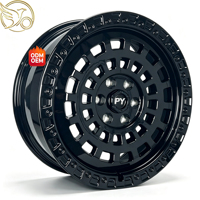 Jantes forgées monobloc PY 22 pouces à rayons courbés noir mat 5x120, certifiées DOT et homologuées UE pour Renault SUV