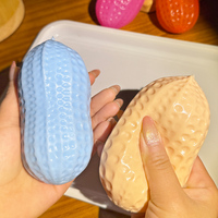 Jouet Squishy en forme d'arachide, rempli de PVA, en TPR, anti-stress, à presser, pour tous les âges
