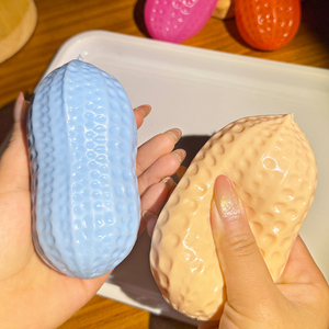 Peanut-Shaped <b>Squishy</b> Toy PVA Filled TPR Stress Relief Squeeze Toy for All Ages - Product Image 3