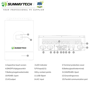 8KVA 10 KVA 12kva Off Grid 10 kW im lặng năng lượng mặt trời biến tần DC để AC 8KW IP54 năng lượng mặt trời biến tần - Product Image 3